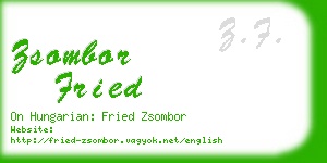 zsombor fried business card
